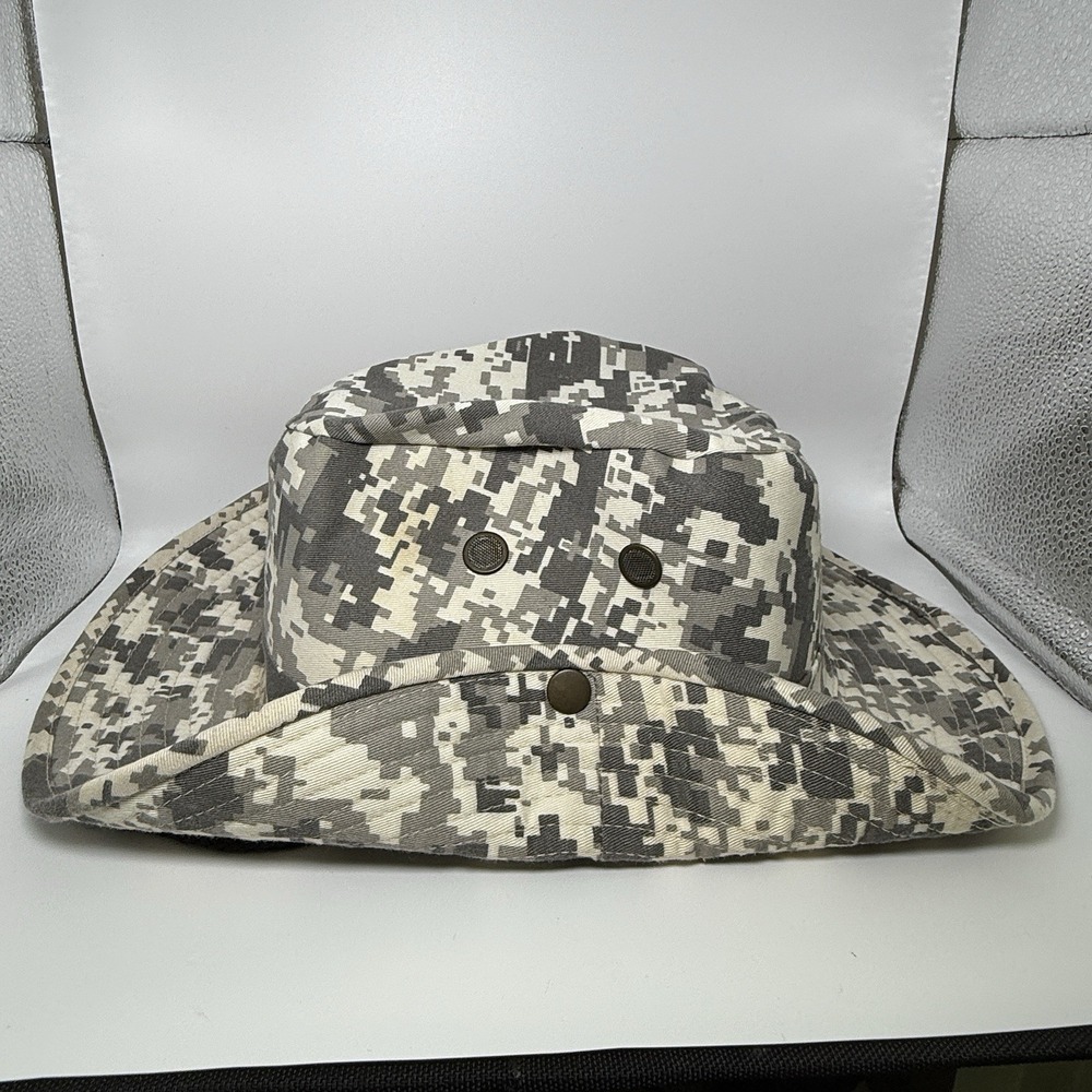 Cowboy Hat Mens Camouflage Camo Green Brown Military Bucket Hat